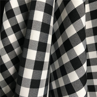 TWILL 300D Filati di poliestere tinti tessuti in bianco e nero tessuto di controllo TWILL 57/58